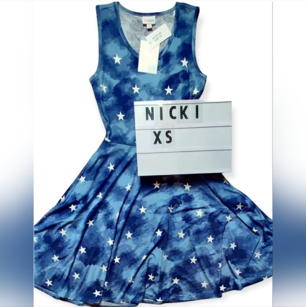 Blue with white stars